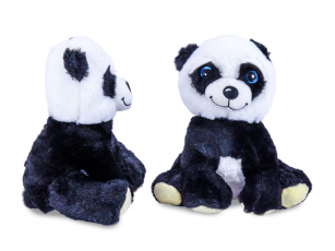 Panda sitzend mit Glitzeraugen