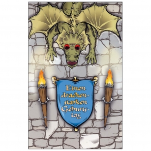 Kinder-Geburtstagskarte Ritter Max grner Drache
